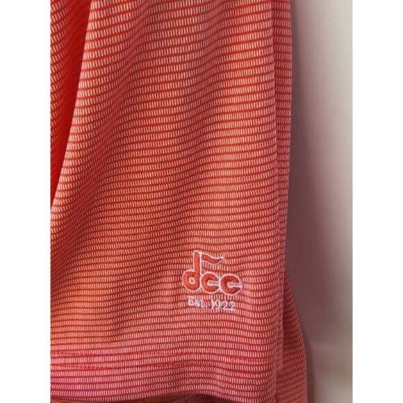 FootJoy Golf‎ Polo Men Sz L Striped Pink Embroidered DCC Athleisure - Picture 2 of 8